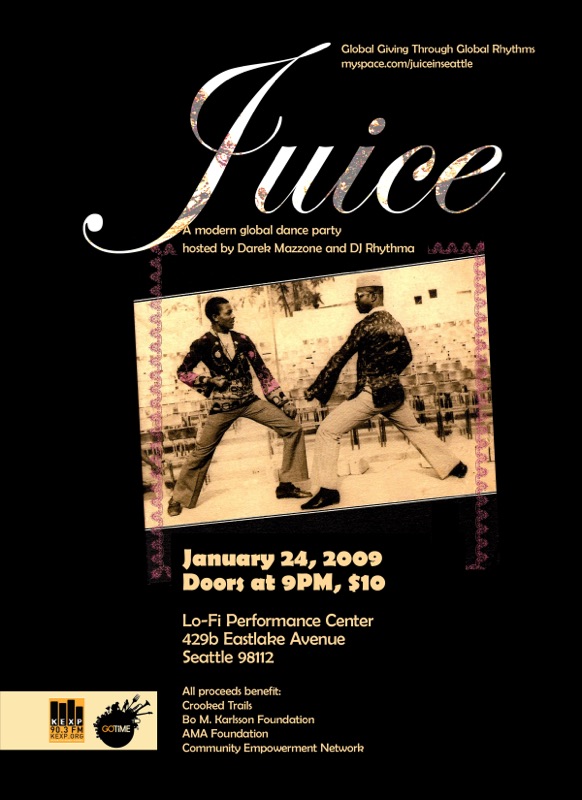 JUICE at Lo-Fi Performance Center, Seattle, hosted by Darek Mazzone and DJ Rhythma