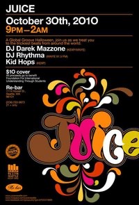 JUICE Global Groove Halloween at Re-bar, Seattle, with DJ Darek Mazzone and Kid Hops