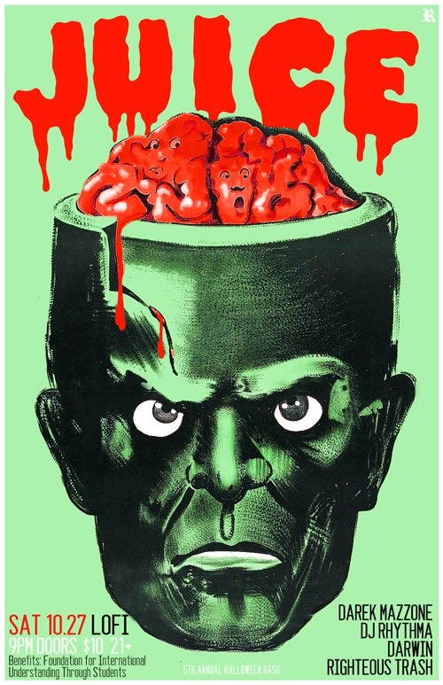JUICE 5th Annual Halloween Bash at Lo-Fi, Seattle, with Darek Mazzone, Darwin and Righteous Trash